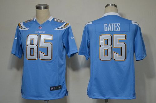  Chargers #85 Antonio Gates Electric Blue Alternate Men's Stitched NFL Game Jersey