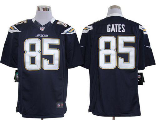  Chargers #85 Antonio Gates Navy Blue Team Color Men's Stitched NFL Limited Jersey