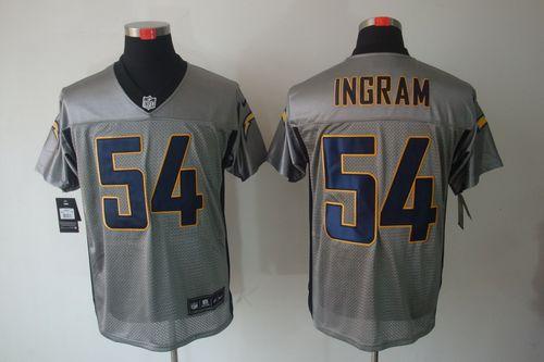 Chargers #54 Melvin Ingram Grey Shadow Men's Stitched NFL Elite Jersey