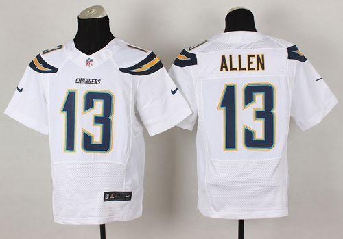  Chargers #13 Keenan Allen White Men's Stitched NFL New Elite Jersey