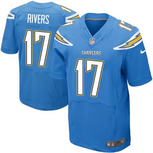  Chargers #17 Philip Rivers Electric Blue Alternate Men's Stitched NFL New Elite Jersey