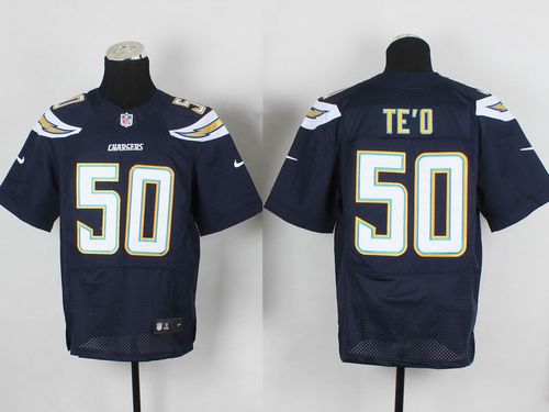  Chargers #50 Manti Te'o Navy Blue Team Color Men's Stitched NFL New Elite Jersey