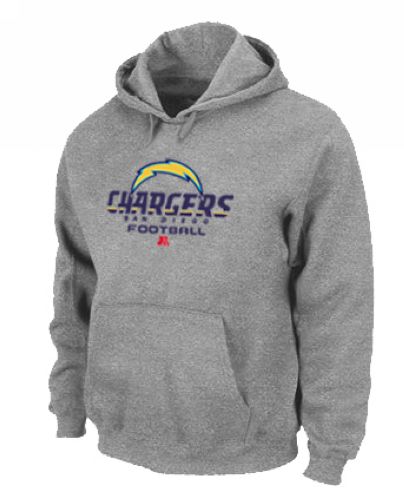 San Diego Chargers Critical Victory Pullover Hoodie Grey