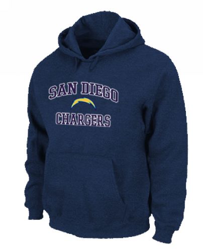 San Diego Chargers Heart & Soul Pullover Hoodie Dark Blue