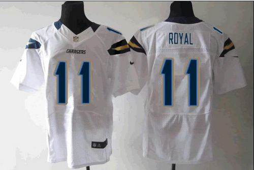  Chargers #11 Eddie Royal White Men's Stitched NFL Elite Jersey