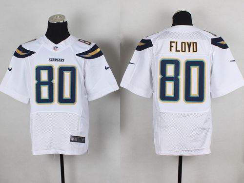  Chargers #80 Malcom Floyd White Men's Stitched NFL New Elite Jersey