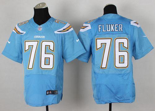  Chargers #76 D.J. Fluker Electric Blue Alternate Men's Stitched NFL New Elite Jersey