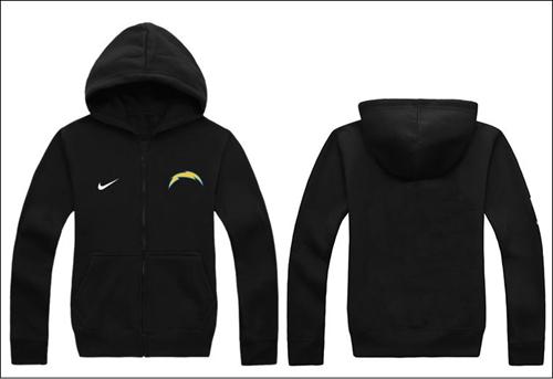  San Diego Chargers Authentic Logo Hoodie Black