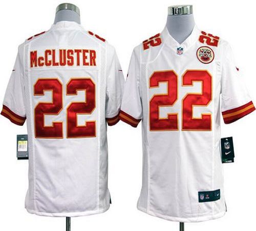  Chiefs #22 Dexter McCluster White Men's Stitched NFL Game Jersey