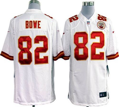  Chiefs #82 Dwayne Bowe White Men's Stitched NFL Game Jersey