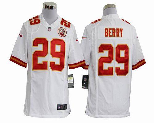  Chiefs #29 Eric Berry White Men's Stitched NFL Game Jersey