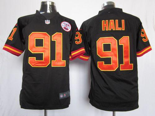  Chiefs #91 Tamba Hali Black Alternate Men's Stitched NFL Game Jersey