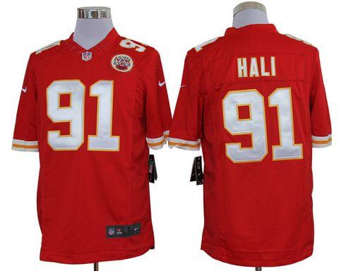 Chiefs #91 Tamba Hali Red Team Color Men's Stitched NFL Limited Jersey