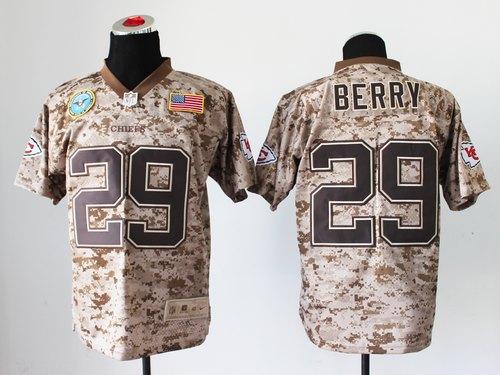  Chiefs #29 Eric Berry Camo Men's Stitched NFL New Elite USMC Jersey