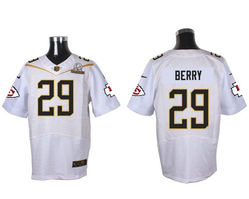  Chiefs #29 Eric Berry White 2016 Pro Bowl Men's Stitched NFL Elite Jersey