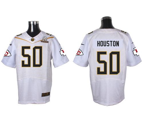  Chiefs #50 Justin Houston White 2016 Pro Bowl Men's Stitched NFL Elite Jersey