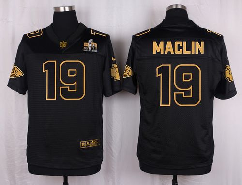  Chiefs #19 Jeremy Maclin Black Men's Stitched NFL Elite Pro Line Gold Collection Jersey