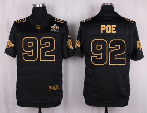 Chiefs #92 Dontari Poe Black Men's Stitched NFL Elite Pro Line Gold Collection Jersey