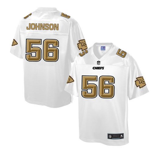  Chiefs #56 Derrick Johnson White Men's NFL Pro Line Fashion Game Jersey