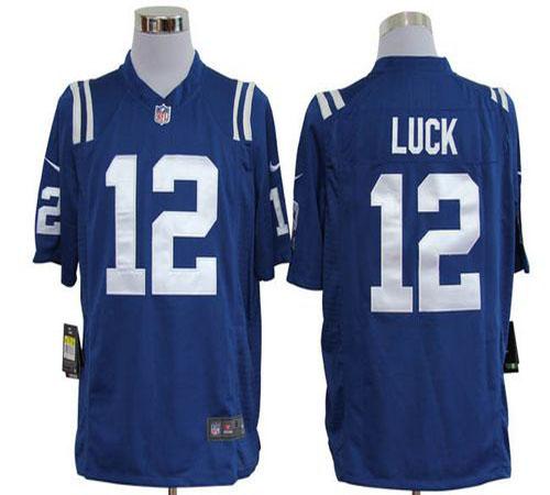  Colts #12 Andrew Luck Royal Blue Team Color Men's Stitched NFL Game Jersey
