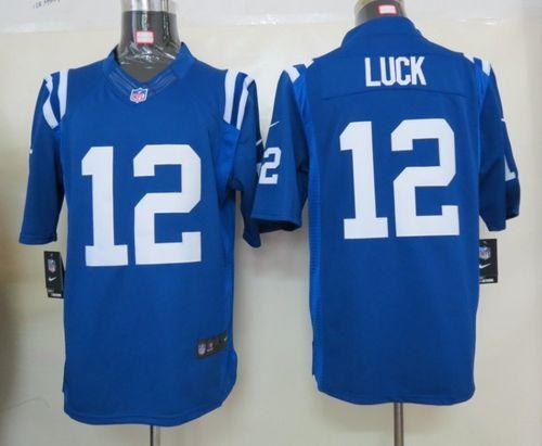  Colts #12 Andrew Luck Royal Blue Team Color Men's Stitched NFL Limited Jersey