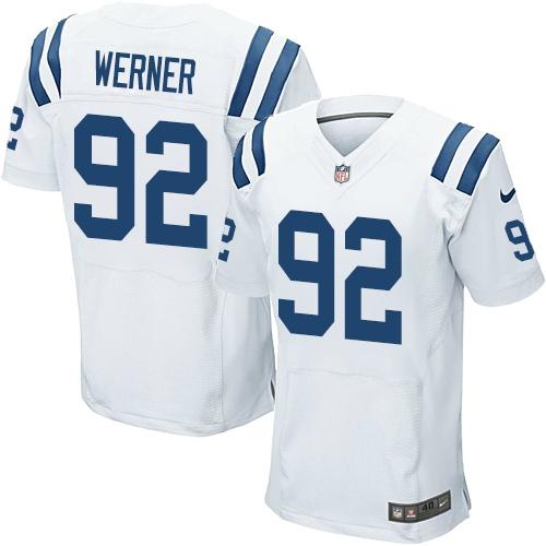  Colts #92 Bjoern Werner White Men's Stitched NFL Elite Jersey
