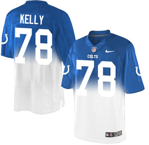  Colts #78 Ryan Kelly Royal Blue/White Men's Stitched NFL Elite Fadeaway Fashion Jersey