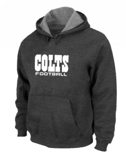 Indianapolis Colts Authentic Font Pullover Hoodie Dark Grey