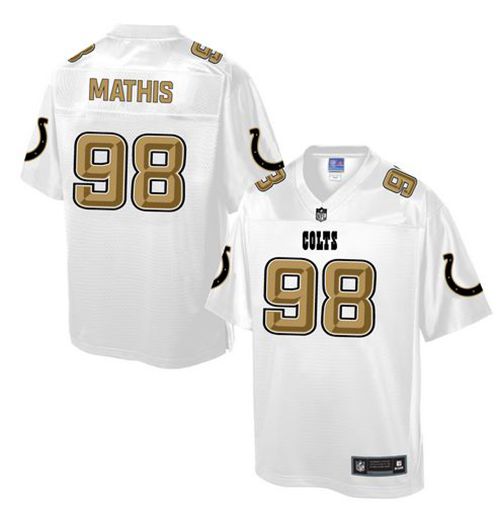  Colts #98 Robert Mathis White Men's NFL Pro Line Fashion Game Jersey