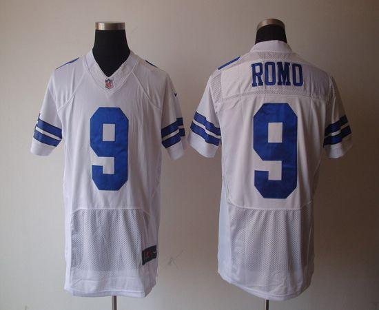  Cowboys #9 Tony Romo White Men's Stitched NFL Elite Jersey