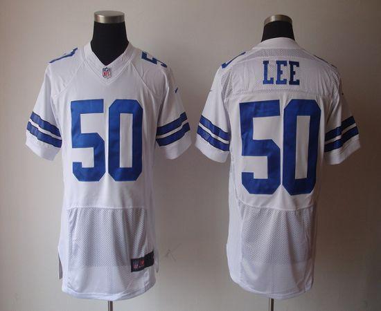  Cowboys #50 Sean Lee White Men's Stitched NFL Elite Jersey