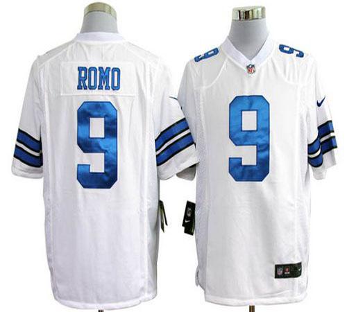  Cowboys #9 Tony Romo White Men's Stitched NFL Game Jersey
