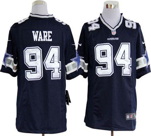 Cowboys #94 DeMarcus Ware Navy Blue Team Color Men's Stitched NFL Game Jersey