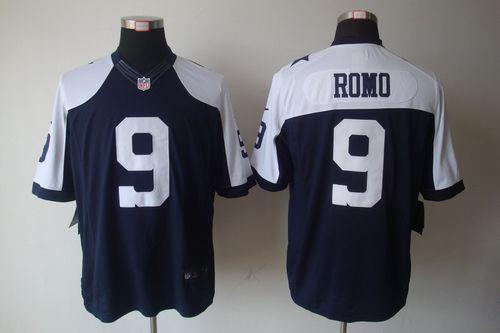  Cowboys #9 Tony Romo Navy Blue Thanksgiving Men's Throwback Stitched NFL Limited Jersey