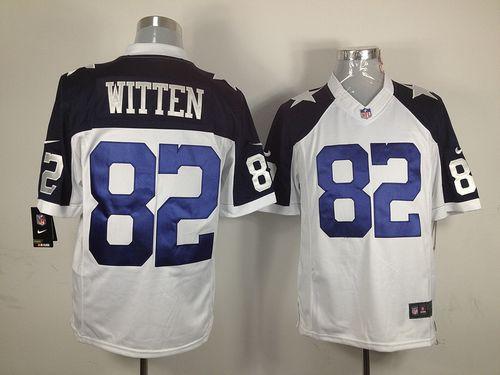 Cowboys #82 Jason Witten White Thanksgiving Men's Throwback Stitched NFL Limited Jersey