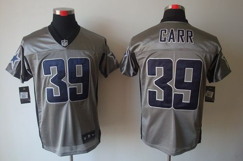  Cowboys #39 Brandon Carr Grey Shadow Men's Stitched NFL Elite Jersey