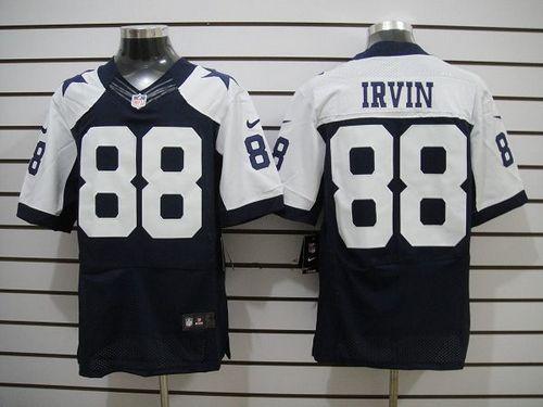  Cowboys #88 Michael Irvin Navy Blue Thanksgiving Throwback Men's Stitched NFL Elite Jersey