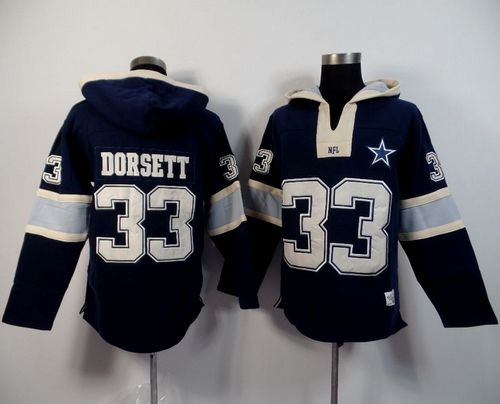 Dallas Cowboys #33 Tony Dorsett Navy Blue Player Winning Method Pullover NFL Hoodie