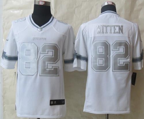  Cowboys #82 Jason Witten White Men's NFL Limited Platinum Jersey