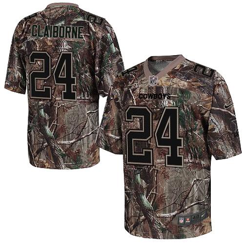  Cowboys #24 Morris Claiborne Camo Men's Stitched NFL Realtree Elite Jersey