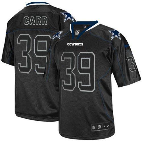  Cowboys #39 Brandon Carr Lights Out Black Men's Stitched NFL Elite Jersey