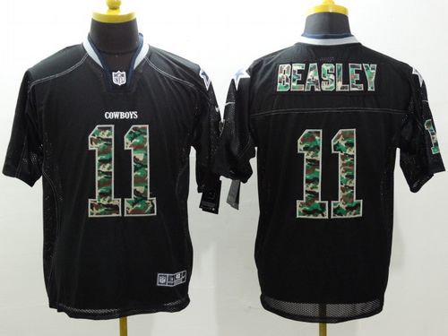  Cowboys #11 Cole Beasley Black Men's Stitched NFL Elite Camo Fashion Jersey