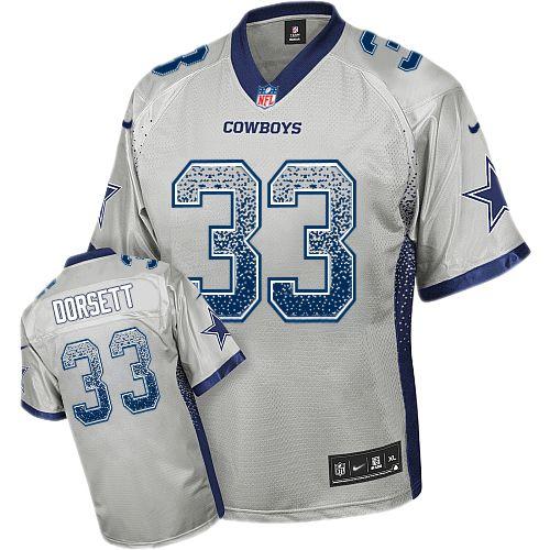  Cowboys #33 Tony Dorsett Grey Men's Stitched NFL Elite Drift Fashion Jersey