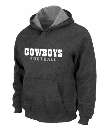 Dallas Cowboys Font Pullover Hoodie Dark Grey