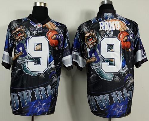  Cowboys #9 Tony Romo Team Color Men's Stitched NFL Elite Fanatical Version Jersey