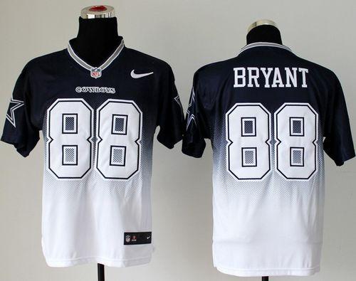  Cowboys #88 Dez Bryant Navy Blue/White Men's Stitched NFL Elite Fadeaway Fashion Jersey