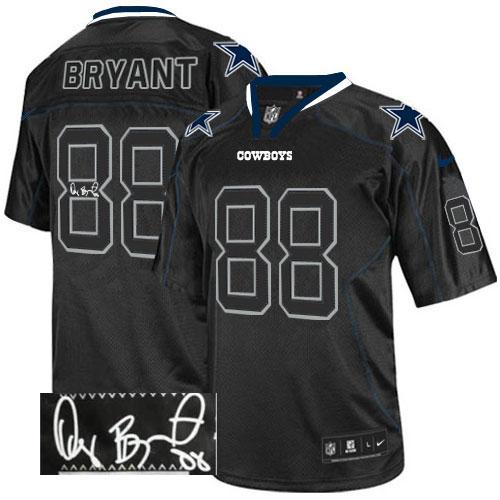  Cowboys #88 Dez Bryant Lights Out Black Men's Stitched NFL Elite Autographed Jersey