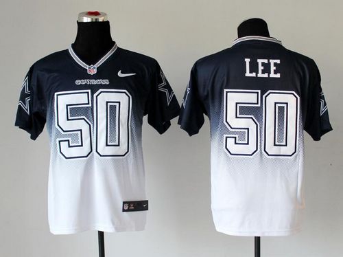  Cowboys #50 Sean Lee Navy Blue/White Men's Stitched NFL Elite Fadeaway Fashion Jersey