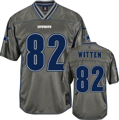  Cowboys #82 Jason Witten Grey Men's Stitched NFL Elite Vapor Jersey