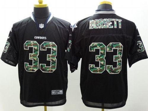  Cowboys #33 Tony Dorsett Black Men's Stitched NFL Elite Camo Fashion Jersey